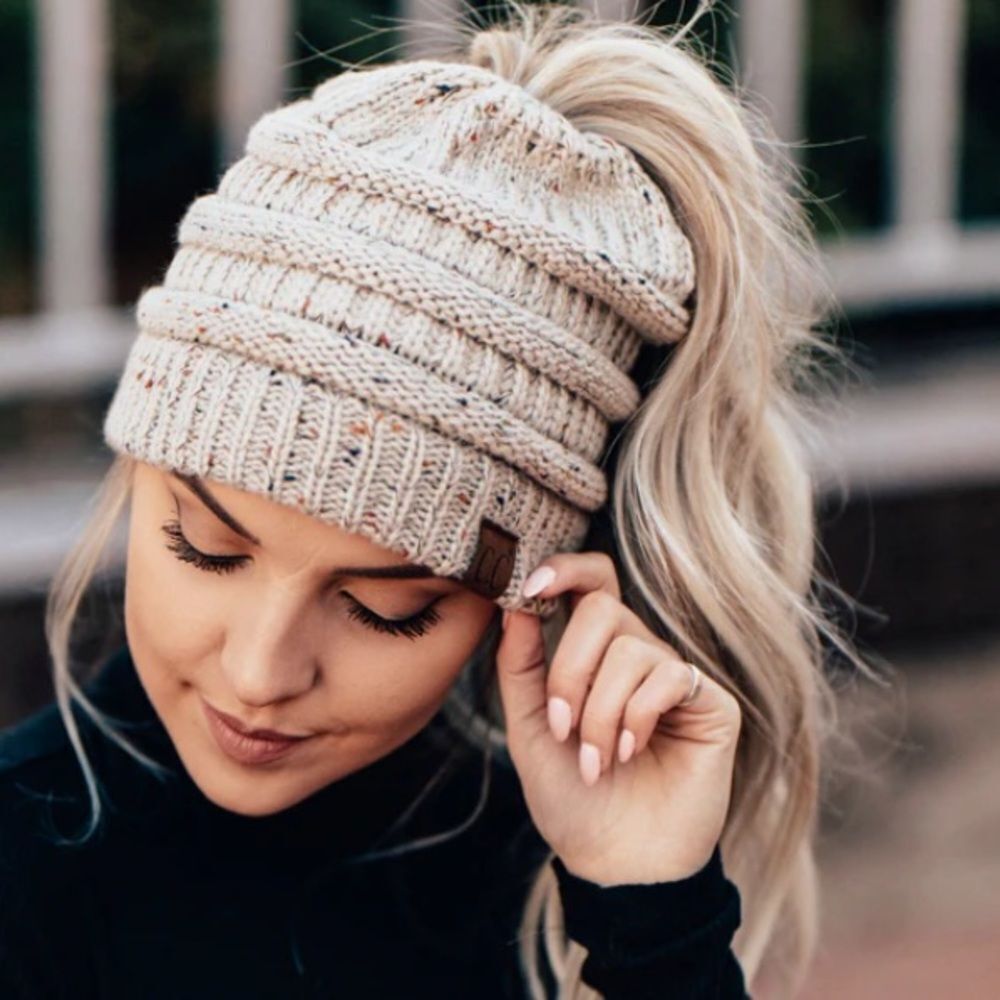 Cc bund beanie hat in color tan